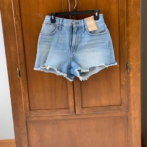 MADEWELL The Perfect Jean short 12 In Rise 3 in inseam waist 28 NWT